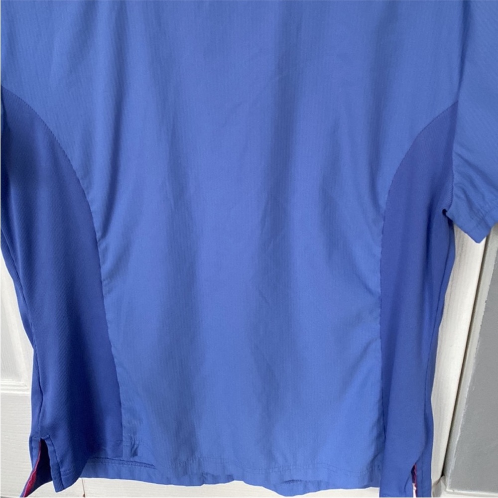 koi Periwinkle Blue Scrub Top with Pink Trim - Picture 4 of 5